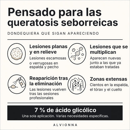 Pensado para las queratosis seborreicas