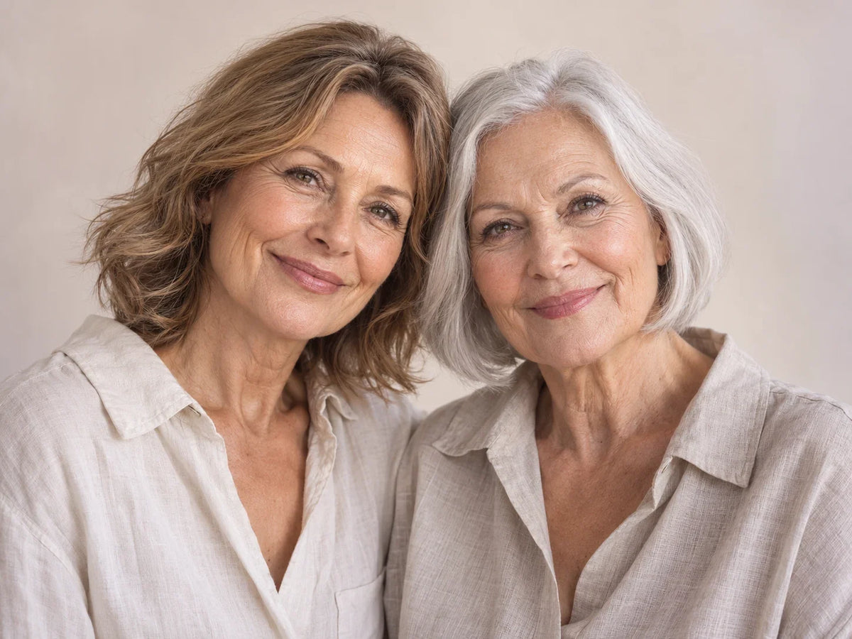 La belleza natural de dos mujeres maduras