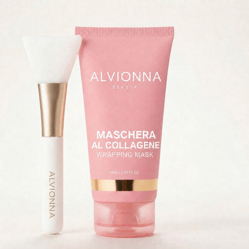 Mascarilla de colágeno Alvionna con pincel aplicador